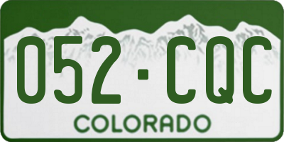 CO license plate 052CQC