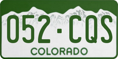 CO license plate 052CQS