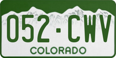 CO license plate 052CWV