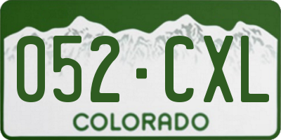 CO license plate 052CXL