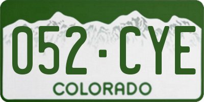 CO license plate 052CYE