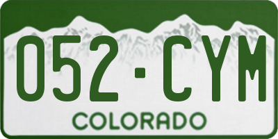 CO license plate 052CYM