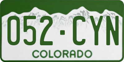 CO license plate 052CYN