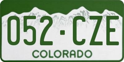 CO license plate 052CZE