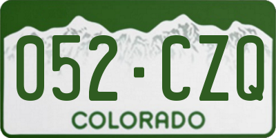 CO license plate 052CZQ