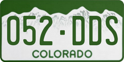 CO license plate 052DDS