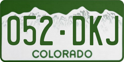 CO license plate 052DKJ