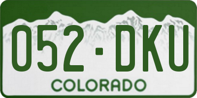 CO license plate 052DKU