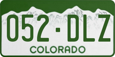 CO license plate 052DLZ
