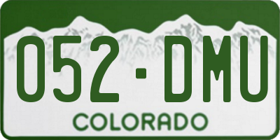 CO license plate 052DMU
