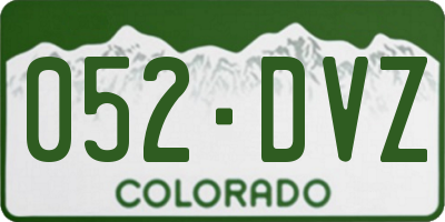 CO license plate 052DVZ
