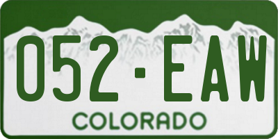 CO license plate 052EAW