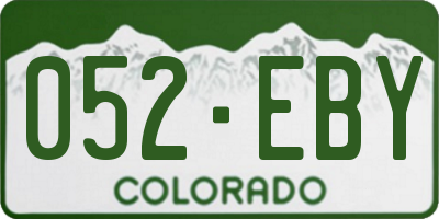 CO license plate 052EBY