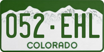 CO license plate 052EHL