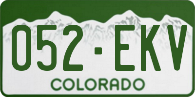 CO license plate 052EKV