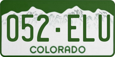 CO license plate 052ELU