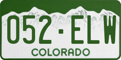 CO license plate 052ELW