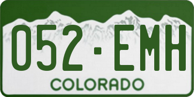 CO license plate 052EMH