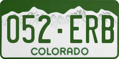 CO license plate 052ERB