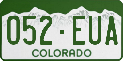 CO license plate 052EUA