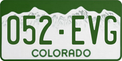 CO license plate 052EVG