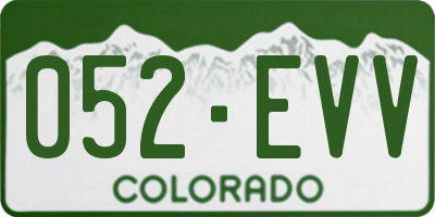 CO license plate 052EVV