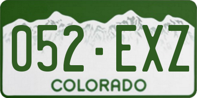 CO license plate 052EXZ