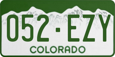 CO license plate 052EZY