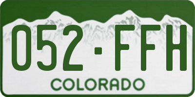 CO license plate 052FFH