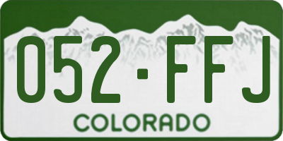 CO license plate 052FFJ
