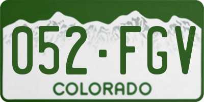 CO license plate 052FGV
