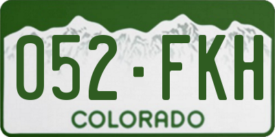 CO license plate 052FKH