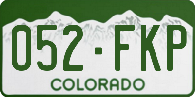 CO license plate 052FKP