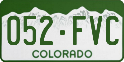 CO license plate 052FVC