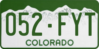 CO license plate 052FYT