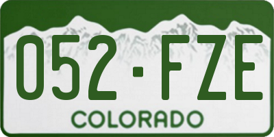 CO license plate 052FZE