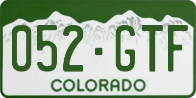 CO license plate 052GTF