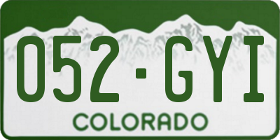 CO license plate 052GYI