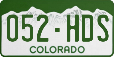 CO license plate 052HDS