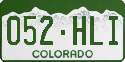 CO license plate 052HLI