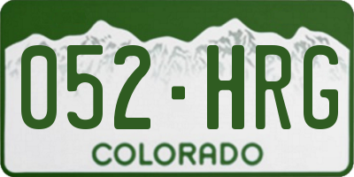 CO license plate 052HRG
