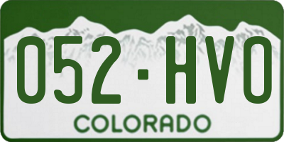 CO license plate 052HVO
