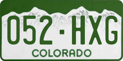 CO license plate 052HXG