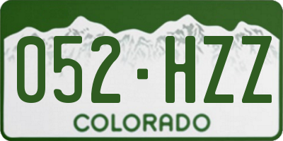 CO license plate 052HZZ