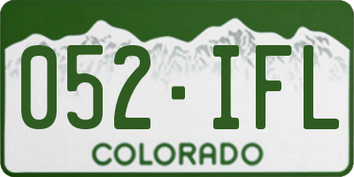 CO license plate 052IFL