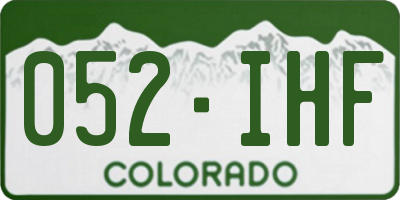 CO license plate 052IHF