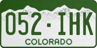 CO license plate 052IHK