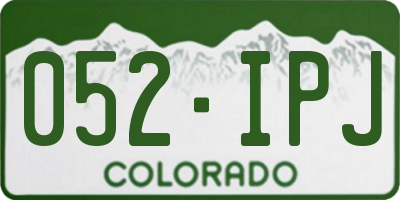 CO license plate 052IPJ