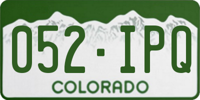 CO license plate 052IPQ