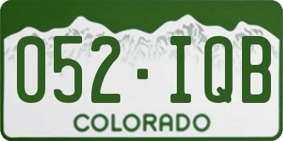 CO license plate 052IQB